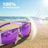 Myiaur Over Glasses Sunglasses for Men Women, Polarized Fit Over Sunglasses UV400 Protection, Anti Glare for Driving Outdoors