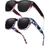 Myiaur Fit Over Glasses Sunglasses for Women, Polarized Sunglasses with UV400 Protection, Reduce Glare for Driving(2 Packs)