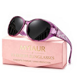 Myiaur Polarized Over Glasses Sunglasses for Women, UV400 Glare Defense