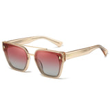 Myiaur Premium Acetate Sunglasses for Women Men, UV400 Protection & Polarized Anti Glare, Fashion Retro Square Frame