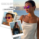Myiaur Acetate Square Sunglasses for Women,Polarized UV400 Protection,Trendy Designer Sun Glasses