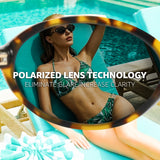 Myiaur Retro Oval Sunglasses for Women, Premium Acetate Trendy Designer Sun Glasses, Polarized UV400 Protection Lens