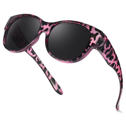 Myiaur Polarized Fit Over Glasses Sunglasses for Women, Trendy Wear Over Glasses UV400 Protection for Driving Outdoor