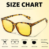 Myiaur Polarized Night Vision Glasses for Women, Anti Glare Yellow Lens Night Driving Glasses for Nighttime UV400 Protection