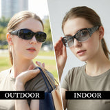 Myiaur Photochromic Polarized Sunglasses for Women, Trendy Wrap Around UV400 Shade for Driving & Outdoors