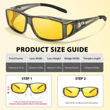 Myiaur Night Driving Glasses for Men, Polarized Anti Glare Yellow Lens Night Vision Glasses