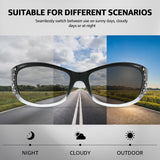 Myiaur Photochromic Polarized Sunglasses for Women, Trendy Wrap Around UV400 Shade for Driving & Outdoors