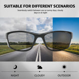 Myiaur Polarized Running Sunglasses for Men Women, UV400 Photochromic Sun Glasses Ideal for Sports Driving Cycling Fishing