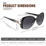 Sunglasses for Women Trendy Polarized Sunglasses Oversized Big Sun Glasses Ladies Shades UV Protection