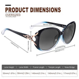 Sunglasses for Women Trendy Polarized Sunglasses Oversized Big Sun Glasses Ladies Shades UV Protection