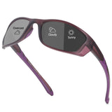 Myiaur Polarized Running Sunglasses for Men Women, UV400 Photochromic Sun Glasses Ideal for Sports Driving Cycling Fishing