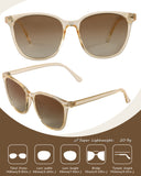 Myiaur Polarized Sunglasses for Women, Square Mirrored Trendy Shades with UV Protection Reduce Glare Sun Glasses
