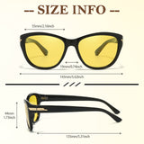 Myiaur Night Vision Driving Glasses for Womens, Polarized Reduce Glare Enhance Visual Ability Yellow Tinted Lens at Nighttime