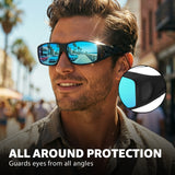 Myiaur Over Glasses Sunglasses for Men Women, Polarized Fit Over Sunglasses UV400 Protection, Anti Glare for Driving Outdoors