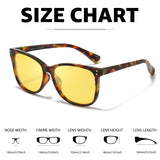 Myiaur Night Driving Glasses for Women, Anti Glare Night Vision Glasses Polarized Yellow Nighttime Glasses Reduce Glare