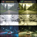 Myiaur Night Vision Driving Glasses for Women, Polarized Anti Glare Yellow Lens Glasses for Nighttime, UV400 Protection