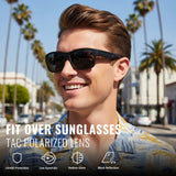 Myiaur Polarized Fit Over Sunglasses for Men, UV400 Sun Glasses Wear Over Eyeglasses, Anti Glare Driving & Fishing Sunglasses