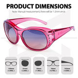 Myiaur Polarized Fit Over Glasses Sunglasses for Women Men, UV400 Protection Over Glasses Sunglasses Ideal for Daily & Driving