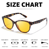 Myiaur Night Vision Driving Glasses for Women, Polarized Anti Glare Yellow Lens Glasses for Nighttime, UV400 Protection
