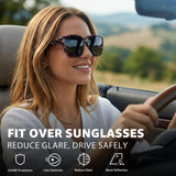 Myiaur Polarized Fit Over Sunglasses for Women UV400 Whitetortoise