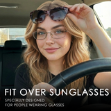 Myiaur Polarized Fit Over Glasses Sunglasses for Women, Oversize Wearover Sunglasses UV400 Protection for Driving（2 Packs）