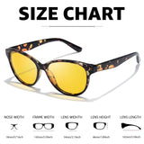 Myiaur Night Vision Driving Glasses for Women, Polarized Anti Glare Yellow Lens Glasses for Nighttime, UV400 Protection