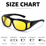 Myiaur Night Vision Glasses for Men Women, Polarized Fit Over Wrap Around Driving Glasses, Anti Glare and UV400 Protection