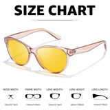 Myiaur Night Vision Driving Glasses for Women, Polarized Anti Glare Yellow Lens Glasses for Nighttime, UV400 Protection