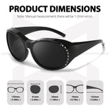 Myiaur Polarized Fit Over Glasses Sunglasses for Women Men, UV400 Protection Over Glasses Sunglasses Ideal for Daily & Driving
