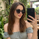 Myiaur Women's Polarized Sunglasses with Mirrored Lens & UV400 Protection - Trendy & Stylish Large Sun Glasses