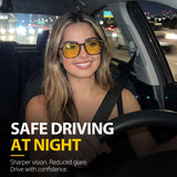 Myiaur Polarized Night Driving Glasses for Women Men, Anti Glare