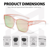 Myiaur Oversized Fit Over Sunglasses for Women, Trendy Wear Over Glasses, Polarized UV400 Protection Sunglasses for Driving