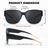 Myiaur Polarized Fit Over Glasses Sunglasses for Women - Trendy Sun Glasses to Go Over Eyeglasses UV400 Protection