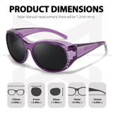 Myiaur Polarized Fit Over Glasses Sunglasses for Women Men, UV400 Protection Over Glasses Sunglasses Ideal for Daily & Driving