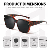 Myiaur Oversized Fit Over Sunglasses for Women, Trendy Wear Over Glasses, Polarized UV400 Protection Sunglasses for Driving