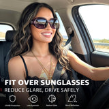 Myiaur Polarized Over Glasses Sunglasses for Women, UV400 Glare Defense