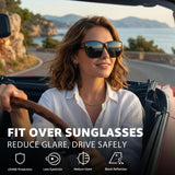 Myiaur Polarized Fit Over Sunglasses for Women UV400 Whitetortoise