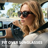 Myiaur Fit Over Glasses Sunglasses for Women Polarized UV400 Protection