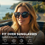 Myiaur Polarized Fit Over Sunglasses for Women UV400 Whitetortoise