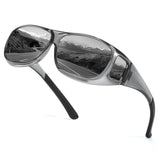 Myiaur Fit Over Glasses Sunglasses for Men Women， Polarized UV400 Protection, Anti-Glare for Driving & Outdoor Activities