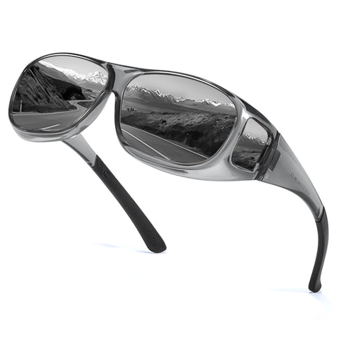Myiaur Fit Over Glasses Sunglasses for Men Women， Polarized UV400 Protection, Anti-Glare for Driving & Outdoor Activities