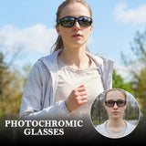 Myiaur Polarized Running Sunglasses for Men Women, UV400 Photochromic Sun Glasses Ideal for Sports Driving Cycling Fishing