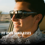 Myiaur Fit Over Glasses Sunglasses for Men Women， Polarized UV400 Protection, Anti-Glare for Driving & Outdoor Activities