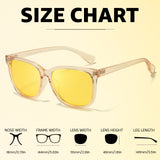 Myiaur Polarized Night Vision Glasses for Women, Anti Glare Yellow Lens Night Driving Glasses for Nighttime UV400 Protection