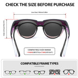 Myiaur Fit Over Glasses Sunglasses for Women, Polarized Sunglasses with UV400 Protection, Reduce Glare for Driving(2 Packs)