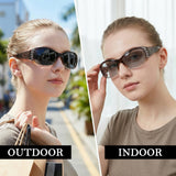 Myiaur Photochromic Polarized Sunglasses for Women, Trendy Wrap Around UV400 Shade for Driving & Outdoors