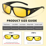 Myiaur Night Driving Glasses for Men, Polarized Anti Glare Yellow Lens Night Vision Glasses