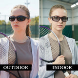 Myiaur Polarized Running Sunglasses for Men Women, UV400 Photochromic Sun Glasses Ideal for Sports Driving Cycling Fishing