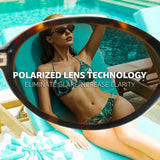 Myiaur Retro Oval Sunglasses for Women, Premium Acetate Trendy Designer Sun Glasses, Polarized UV400 Protection Lens