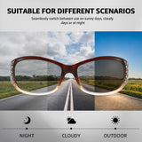 Myiaur Photochromic Polarized Sunglasses for Women, Trendy Wrap Around UV400 Shade for Driving & Outdoors